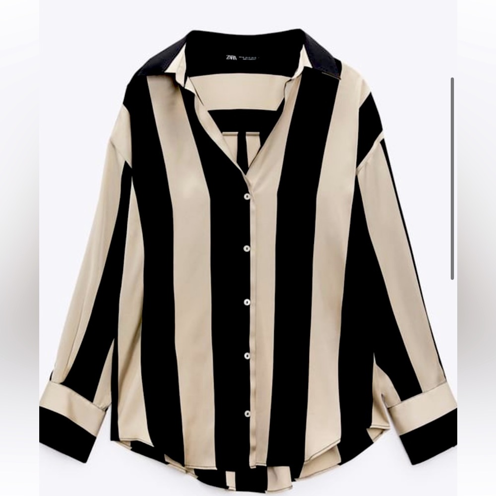 Zara silky feeling polyester blouse in great condition